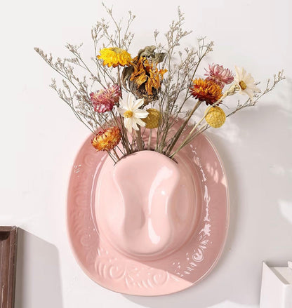 Cowboy Hat Vase