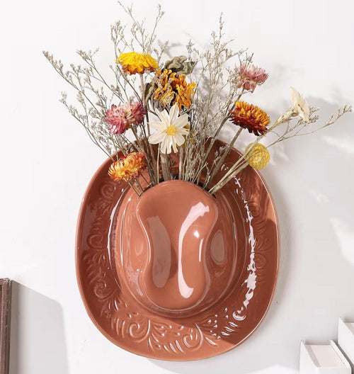 Cowboy Hat Vase